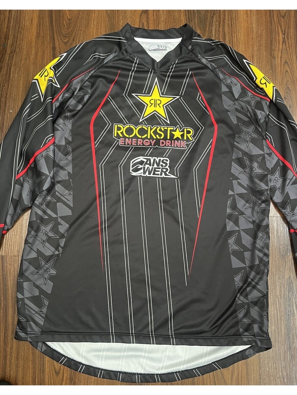Answer Racing Rockstar Energy Drink Motocross Jersey Long Sleeve Size Large